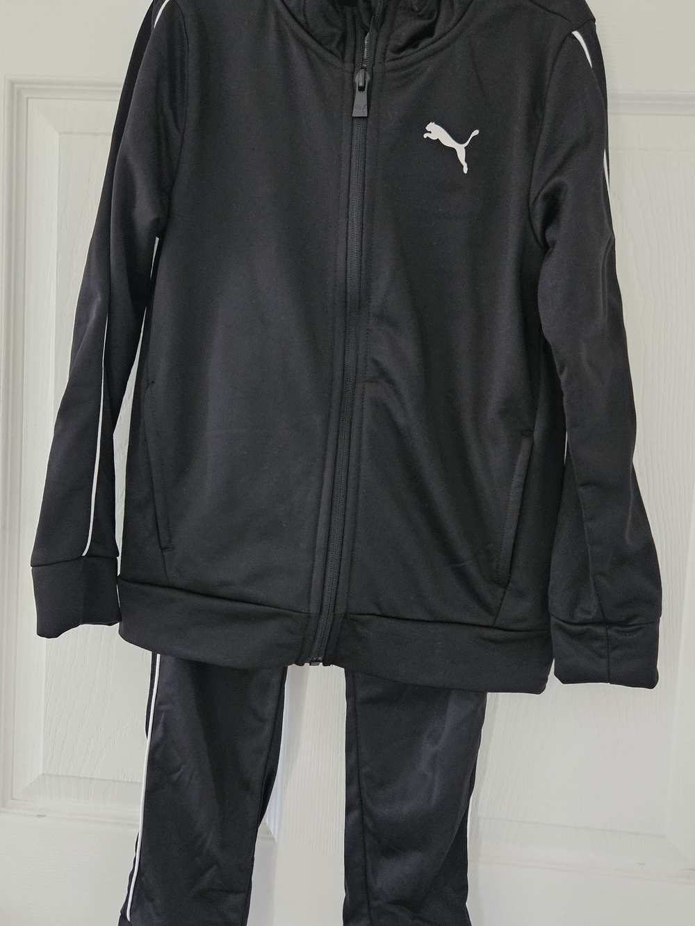 Puma Black Track Jacket and Pants Set with White Logo - Picture 5 of 10